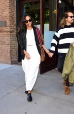 ZOE SALDANA and Marco Perego Out in New York 10/27/2022
