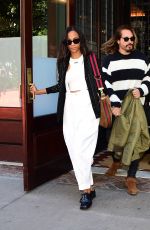 ZOE SALDANA and Marco Perego Out in New York 10/27/2022