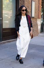 ZOE SALDANA and Marco Perego Out in New York 10/27/2022