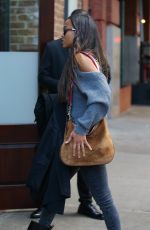 ZOE SALDANA Arrives at Greenwich Hotel in New York 10/25/2022