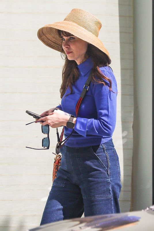 ZOOEY DESCHANEL Out for Lunch at Proper Hotel in Santa Monica 10/22/2022