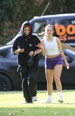ADDISON RAE and Omer Fedi at a Park in Beverly Hills 11/21/2022