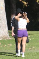 ADDISON RAE and Omer Fedi at a Park in Beverly Hills 11/21/2022