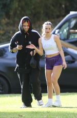 ADDISON RAE and Omer Fedi at a Park in Beverly Hills 11/21/2022