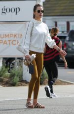 ALESSANDRA AMBROSIO Leaves a Yoga Class in Brentwood 10/31/2022