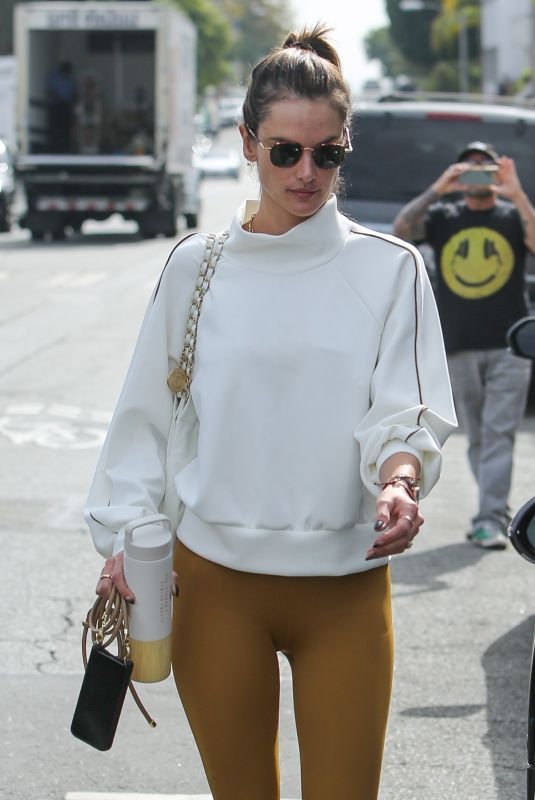 ALESSANDRA AMBROSIO Leaves a Yoga Class in Brentwood 10/31/2022