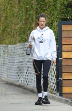 ALESSANDRA AMBROSIO Leaves Pilates Class in Los Angeles 11/01/2022