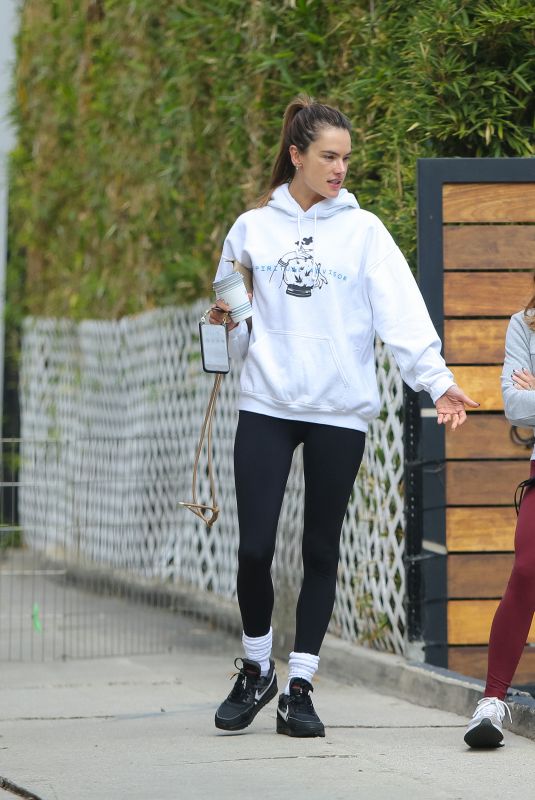 ALESSANDRA AMBROSIO Leaves Pilates Class in Los Angeles 11/01/2022