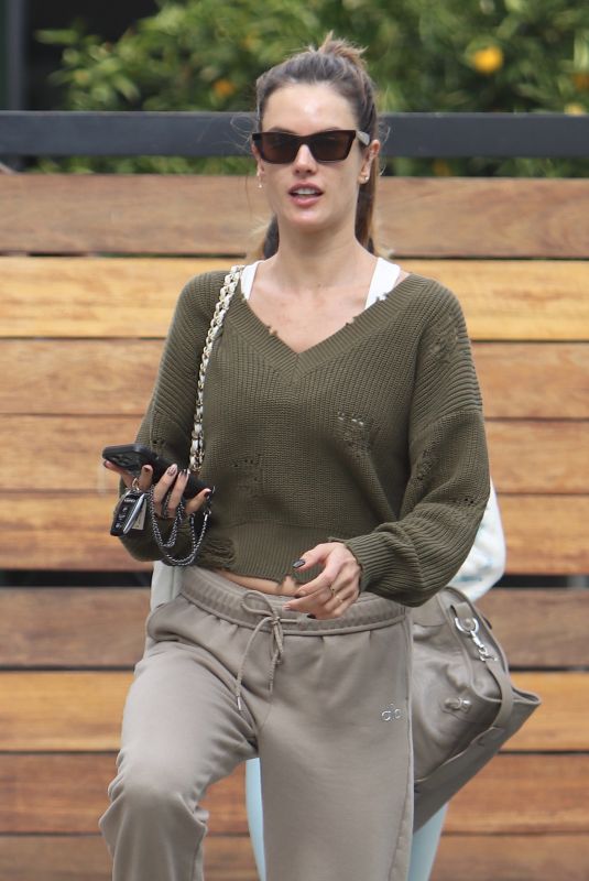 ALESSANDRA AMBROSIO Leaves Workout Session in West Hollywood 11/08/2022