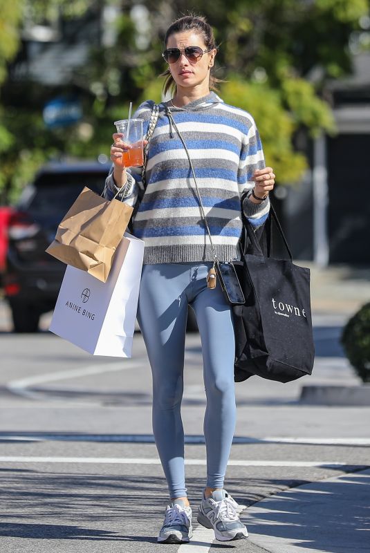 ALESSANDRA AMBROSIO Out Shopping in Pacific Palisades 11/17/2022