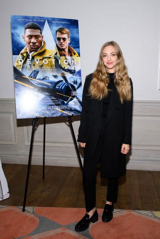 AMANDA SEYFRIED at Devotion VIP Screening at Crosby Street Hotel in New York 11/16/2022