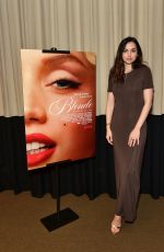 ANA DE ARMAS at Blonde LA Tastemaker Event at Neuehouse Hollywood 11/20/2022