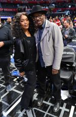 ANGELA BASSETT at Detroit Pistons v Los Angeles Clippers Game in Los Angeles 11/17/2022