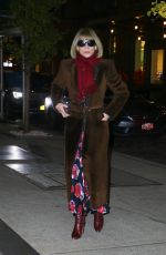 ANNA WINTOUR Arrives at Crosby Hotel in New York 11/28/2022
