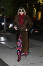 ANNA WINTOUR Arrives at Crosby Hotel in New York 11/28/2022
