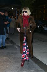 ANNA WINTOUR Arrives at Crosby Hotel in New York 11/28/2022