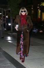 ANNA WINTOUR Arrives at Crosby Hotel in New York 11/28/2022