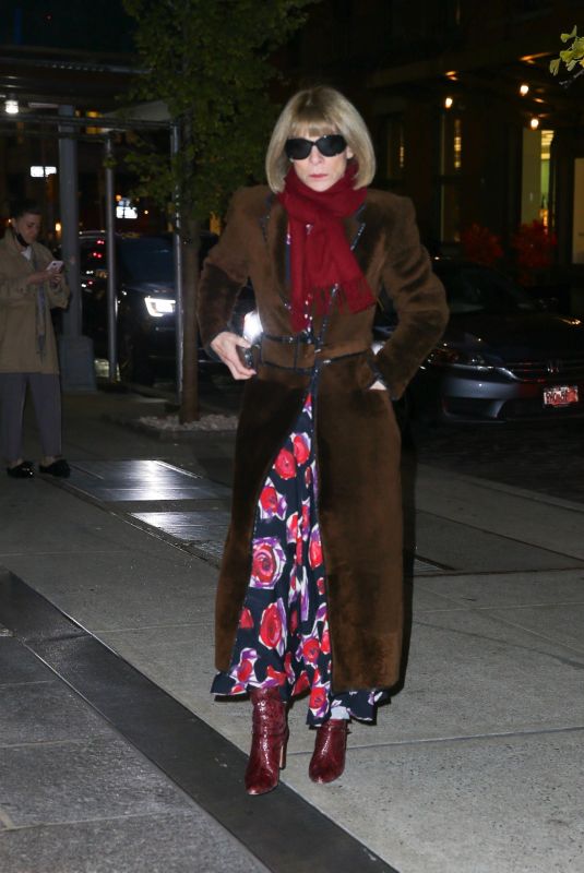 ANNA WINTOUR Arrives at Crosby Hotel in New York 11/28/2022
