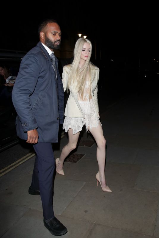 ANYA TAYLOR-JOY Arrives Back at Her Hotel in London 11/10/2022