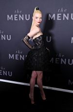 ANYA TAYLOR-JOY at The Menu Premiere at AMC Lincoln Square Theater in New York 11/14/2022