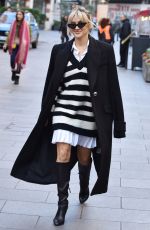 ASHLEY ROBERTS Arrives at Global Radio Studios in London 11/02/2022