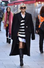 ASHLEY ROBERTS Arrives at Global Radio Studios in London 11/02/2022