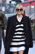 ASHLEY ROBERTS Arrives at Global Radio Studios in London 11/02/2022