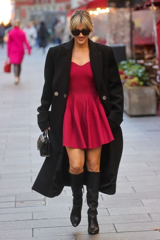 ASHLEY ROBERTS Arrives at Heart Radio Show in London 11/18/2022
