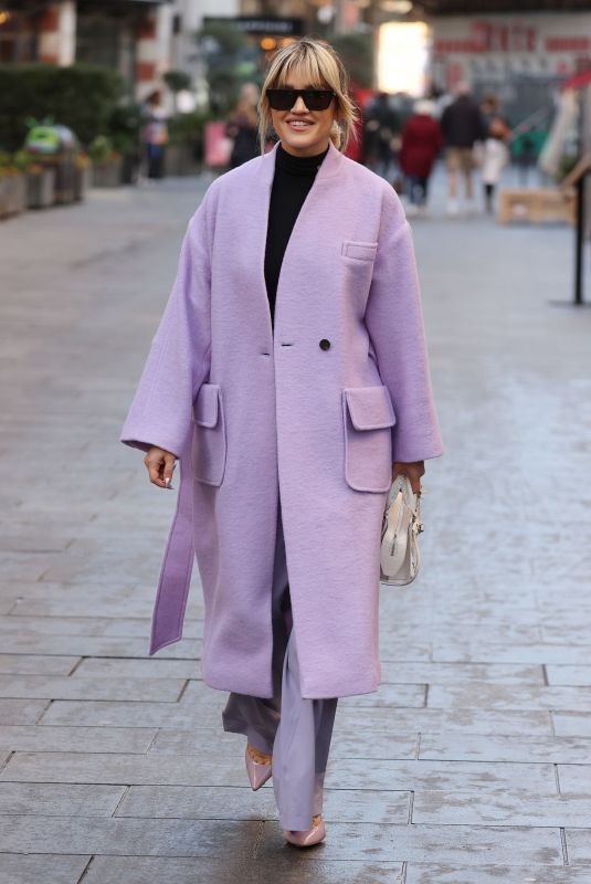 ASHLEY ROBERTS Leaves Heart Breakfast Radio Studios in London 11/25/2022