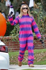 ASHLEY TISDALE and Christopher French Arrives at Their Halloween Party in Los Angeles 10/31/2022