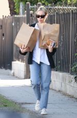 AUBREY PLAZA Shopping at Courage Bagels in Los Angeles 11/27/2022
