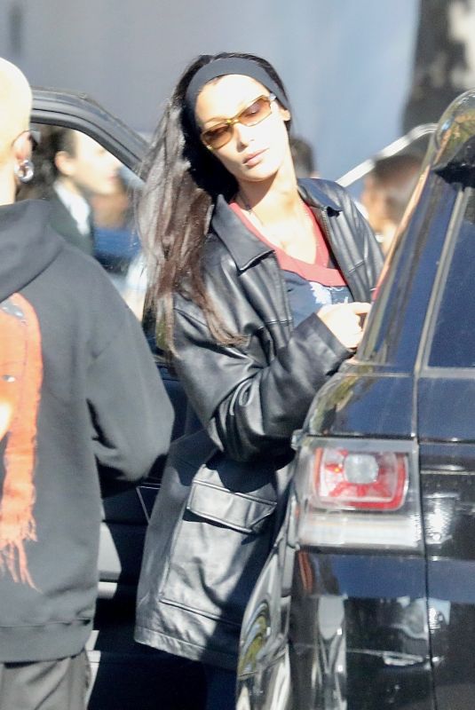 BELLA HADID Arrives at Commercial Shoot at Santa Monica Airport 11/05/2022