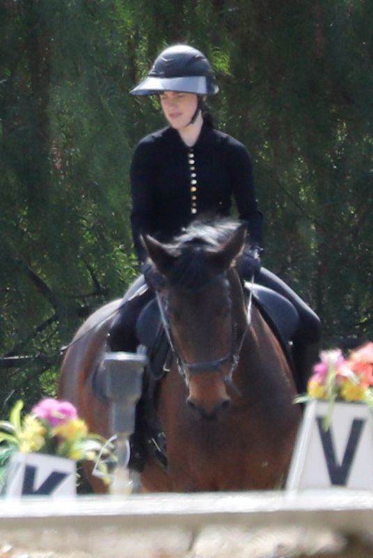 BILLIE EILISH at Horseback Riding at an Equestrian in Los Angeles 11/13/2022