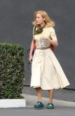 BRIE LARSON on the set of Lessons in Chemistry in Los Angeles 11/28/2022
