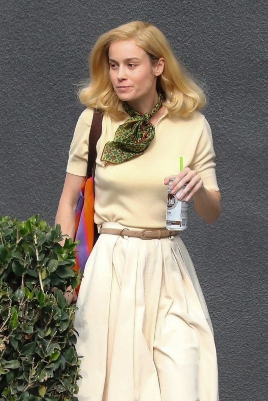 BRIE LARSON on the set of Lessons in Chemistry in Los Angeles 11/28/2022