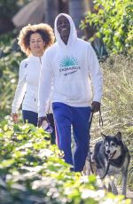 BRIGID COULTER and Don Cheadle Out Hiking in Santa Monica 11/02/2022