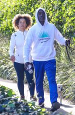 BRIGID COULTER and Don Cheadle Out Hiking in Santa Monica 11/02/2022