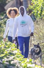 BRIGID COULTER and Don Cheadle Out Hiking in Santa Monica 11/02/2022