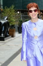 BRITT LOWER on Her Way to Promote Her TV Series Severance in New York 11/13/2022