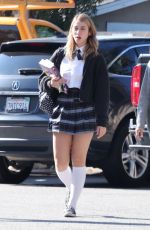 CAYLEE COWAN on the Set of a Photoshoot in Los Angeles 11/15/2022