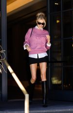 CHARLOTTE MCKINNEY Leaves Her Hotel in New York 11/02/2022