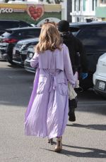 CHRISHELL STAUSE in a Purple Dress Out at Sunset Plaza in West Hollywood 11/01/2022