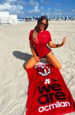 CLAUDIA ROMANI Celebrates AC Milan