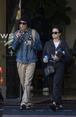 DEMI LOVATO and Hre Boyfriend Jutes Leaves Their Hotel in New Orleans 11/01/2022