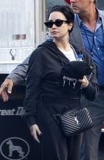 DEMI LOVATO and Hre Boyfriend Jutes Leaves Their Hotel in New Orleans 11/01/2022