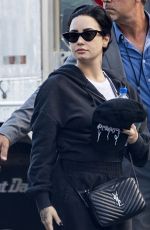 DEMI LOVATO and Hre Boyfriend Jutes Leaves Their Hotel in New Orleans 11/01/2022