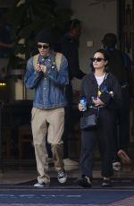 DEMI LOVATO and Hre Boyfriend Jutes Leaves Their Hotel in New Orleans 11/01/2022