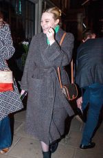 ELLE FANNING Night Out in London 11/25/2022
