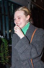 ELLE FANNING Night Out in London 11/25/2022
