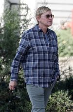 ELLEN DEGENERES Out Shopping with Her Contractor in Santa Barbara 11/05/2022